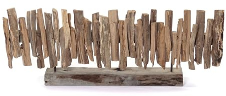 CREEDWOOD Große Skulptur auf Sockel SOLEA | Treibholz, 80cm Breite | Naturholz Statue, Figur, Deko Objekt, Aufsteller, Tisch Deko