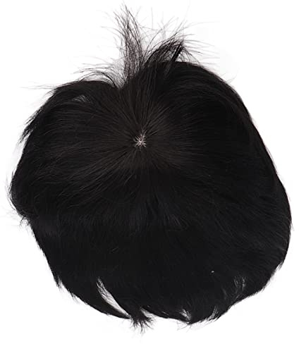 Haarteil für Herren, Schöne Form, Voller Textur, Lebensechtes Toupet mit Clips, Angenehm zu Tragen, Hochtemperaturfaser, Ideal für Partys, Halloween, Rollenspiele oder den Alltag