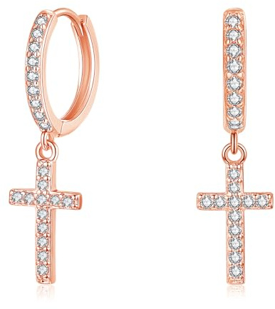 Cangall Ohrringe Silber 925 Sterling Silber Creolen mit Anhänger, Hypoallergen Leichte Ohrringe Hängend Silber, Ohrhänger Silber Schmuck Geschenk für Damen Frauen Mädchen Freundin Mama