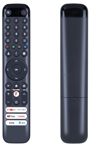 TCNOUMT Télécommande de rechange RC833 compatible avec TCL RC833 GUB2 65C845 55 75 65C745 Series miniLED LCD Smart TV, pas de fonction vocale