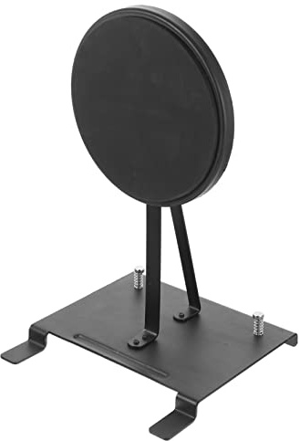 Trommel Einzelpedalmatte aus Stahl in Schwarz für Bassdrum | Schlagzeuganfänger, Schützt die Bassdrum Fellfläche, Kompakte Übungslösung