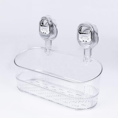 KAFENDA Suction Shower Caddy No-Drilling Bathroom Storage Waterproof Shower Shelf