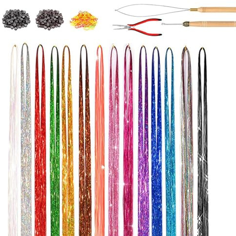 Haar-Set mit Strass | Feenhaar-Set mit glänzendem Draht – hitzebeständige Verarbeitung für Mottopartys, Karneval, Neujahr, Halloween und Geburtstage