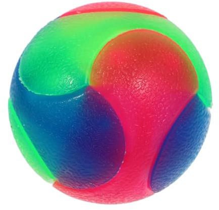 Hohopeti Leuchtender Hundespielzeug Tennisball mit Elastischem Sprung Blinkendes LED Licht Interaktives für Kleine Hunde und Welpen Fördert Bewegung und Geistige Entwicklung
