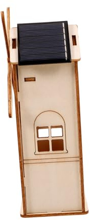 Abaodam Selbstgemacht Solar Windmühle Holzbausatz Kinder Solar Bauspielzeug Holz Unvollständig Montessori Wissenschaft Experimentierset Für Kinder Zum Zusammenbauen