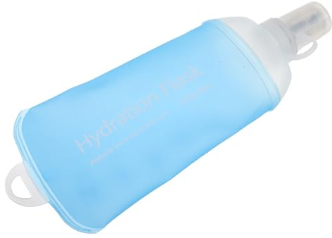 Sosoport Bouteille Eau Souple Silicone Anti-Fuite pour Course et Randonnée Flasque Portable pour Coureurs et Sportifs Légère et Compatible Porte-Ceinture