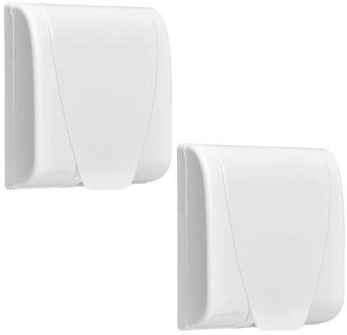 Plug Socket Covers, 2 Pack White Self Adhesive Plug Covers, Waterproof Socket Cover, Plug Cover for Home and Office Use, Easy to Install, Plug Socket Covers UK