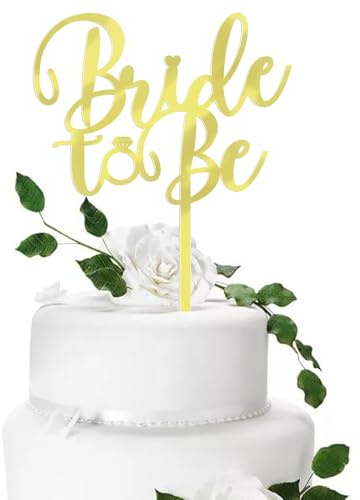 Bride To Be Cake Topper, Bride To Be Tortendeko, Tortendeko Hochzeit, Hochzeit Topper, Deko Jga Frauen, Dekorationen Für Hochzeiten Und Polterabende Frauen, Gold