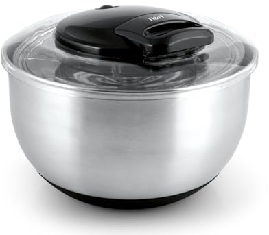 H&H Centrifuga Insalata Ready & Fresh In Acciaio Inox E Abs Cm 25