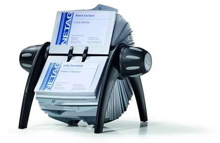 Durable Rollkartei Visifix Flip Vegas, für 400 Visitenkarten, Register A-Z, schwarz, 241701