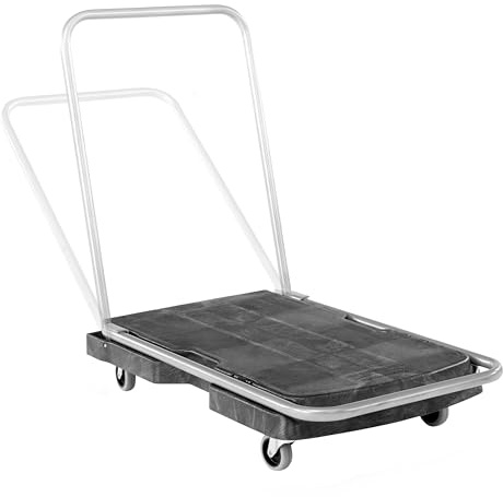 Rubbermaid Commercial Products Convertible Folding Utility Dolly/Cart/Platform Truck with wheels, 250 lbs Capacity, for Moving/Warehouse/Office