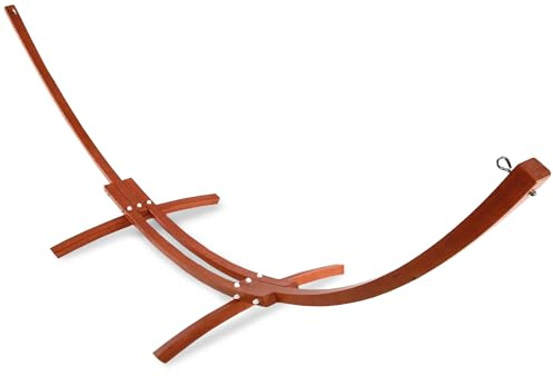 Prosource New Wooden Curved Arc Hammock Stand W/ Hammock