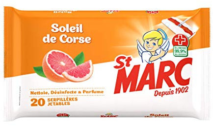 St Marc Serpillères Jetables Soleil de Corse - 20 Serpillères