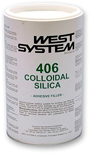 WEST SYSTEM 406 Colloidal Silica Filler for 2 Part Epoxy - 500g | Multi Purpose Adhesive Powder, Thickens Epoxy for Wood, Marine & Fibreglass Repair, Waterproof, for Interior & Exterior Use