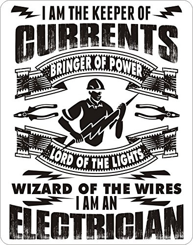 ELECTRICIAN'S STICKER LORD OF THE LIGHTS - Ideal for cars, vans, tool boxes, tablets, laptops, cars, phones.. (Large)