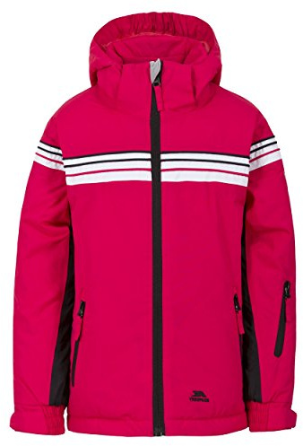 Trespass TP50 Priorwood Kids' Outdoor Hooded Jacket available in Raspberry - Size 9/10