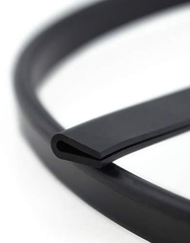 SMI-Fassungsprofil V7 für 3mm aus EPDM Vollgummi Schwarz widerstandsfähiger Kantenschutz für Scheiben, Fenster, Blech U-Profil, U-Gummiprofil, U-Form (20 m)