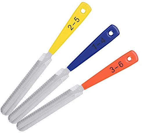 Bnineteenteam 3 STÜCKE Gitarre Mutter Datei Set Nagel Puller Repair Tool Edelstahl Gitarre Bund Datei für Bass Mandoline Banjo Ukulele Musikinstrumentenzubehör