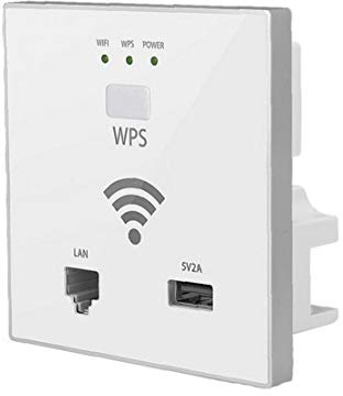 BRAVOLUNE Routeur Sans Fil 300mbps Muraux Intégrés Avec Wps Cryptage Compatible Pour Le Point D'accès Wifi Panneau Wirless Blanc Câble D'ordinateur
