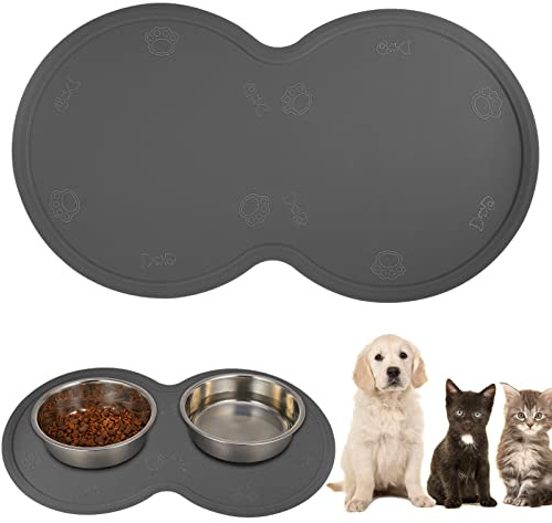 SUSSURRO Hundefuttermatte, Futternapf-Matte für Böden, Silikon, rutschfest, verhindert Schmutz auf dem Boden, leicht zu reinigen