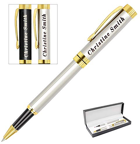 XJone Stylo Personnalisé avec Gravure, Stylo Personnalisable de Prénom pour Homme Femme, Encre noire et 0.7mm