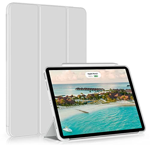 ZOYU Hülle für iPad Air 11 Zoll (M4/M3/M2) & iPad Air 10,9 Zoll 5./4. Gen | Für iPad Air 11 2026/2025/2024, iPad Air 10,9 5/4 Gen 2022/2020, Auto Schlafen/Wachen, Slim Silikon Schutzhülle, Grau