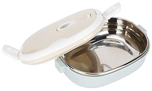 Thermal Lunch Box, Insulated Food Container, High Temperature Resistant Stainless Steel MirrorPolished for Office Home(Single layer)