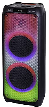 Trevi XFest XF 3400 PRO Speaker Wireless 200W, Altoparlante con Microfono Senza Fili in Dotazione, USB, Micro SD, AUX-IN e 12V per Batteria Ausiliaria, Funzione TWS, Karaoke Party Speaker