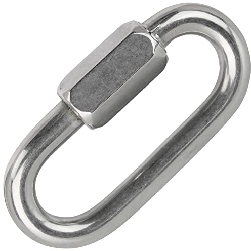 DERING Edelstahl Schraubverbinder 8 mm 5 Stück Kette Schnellverschluss Karabiner