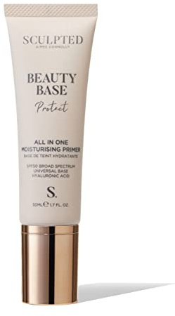 Sculpted by Aimee Beauty Base Moisturising Primer, Protect, 50ml | Travel-Friendly Moisturising Primer with SPF, Prep Protect & Perfect your Skin