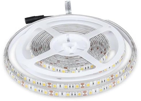 V-TAC Tira LED para Exterior Impermeable IP65-5 Metros 11W SMD 5050-4000K Blanco Neutro - Tira LED Brillante - con Cinta Adhesiva y Flexible para Jardín, Patio, Habitación - 12V