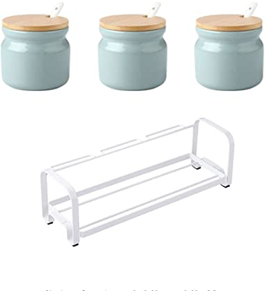 lait Sucrier européen de couleur unie avec couvercle, pot à sucre en céramique, accessoires de café, bec verseur à sucre, rangement de cuisine-Beige-3 Set pot ( Couleur : Beige , Taille : 3 Set ) Boca