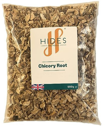 Hides Fine Foods - Chicory Root 500g - GMO Free - Suitable for Vegetarians - Coffee Substitute - Source of Inulin - Packed with Prebiotic Fibre - Brew with Water