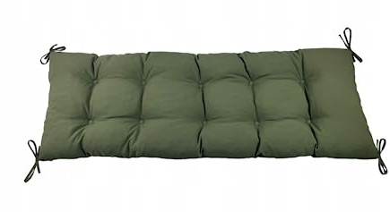 Cojín de banco, cojín de banqueta, cojín de banco para entrada, asiento de interior o jardín exterior, de espuma granulada (105 x 40 x 8 cm, verde oliva)