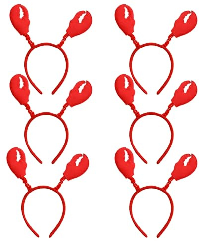 HIXNUG 6Pcs Crab Claws Headwear - Lobster & Crayfish Claws Costume Accessories