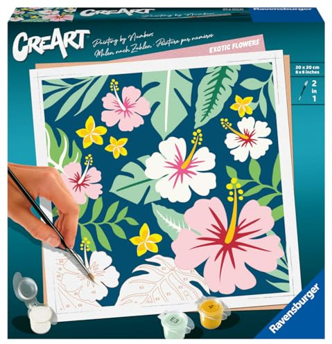 Ravensburger CreArt Exotic Plants Paint by Numbers Kit for Adults - 23518 - Painting Arts and Crafts for Ages 12 and Up
