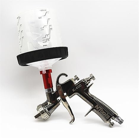 PHLeaz LVLP spray gun1.4mm Spray Gun Paint Mixing Cup Air Spray Gun 600CC Paint Sprayer And Spray Gun Adapter (Color : Black)