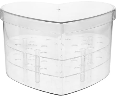 LIFKOME Heart-Shaped Acrylic Flower Box Clear Floral Arrangements Case for Wedding and Holiday Packaging 8.5 Inch Transparent Decorative Display Container