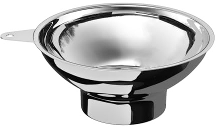 Serinar Embudo de metal para conservas de boca ancha de 5.7 x 2.78 pulgadas, embudo de boca ancha de acero inoxidable para relleno de cocina (embudo de boca ancha sin filtro)