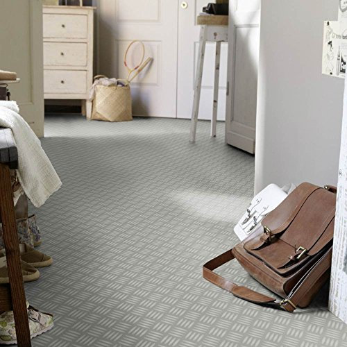 livingfloor® PVC Bodenbelag Retro Riffelblechoptik Grau 4m Breite, Länge variabel Meterware, Größe (Länge x Breite):3.00 x 4.00 m