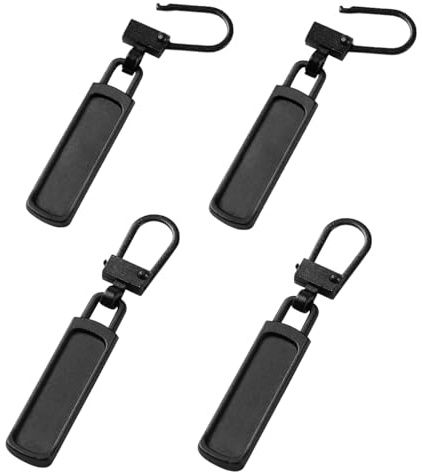 FOMGIIN Reißverschluss Zipper, 4 Stück Ersatz-Zipper Ersatzteile Metall Reissverschluss Pull, Abnehmbares Metall Reisverschluss Reparatur, Reißverschlüsse Ersatz für Geldbörse Gepäck Kleider Koffer