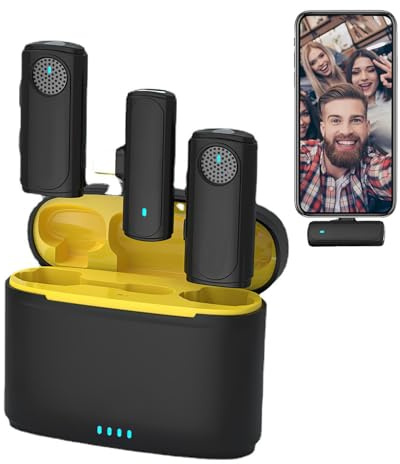 Microfono Lavalier per fotocamera, microfono per la registrazione - Microfono senza fili a riduzione del rumore per,Amplificatore vocale, di microfono wireless per smartphone AVE | Microfono senza fili a riduzione del rumore per,Amplificatore vocale, di microfono wireless per smartphone AVE