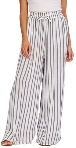 Mud Pie Women's Tracey Beach Pants, Blue, Medium