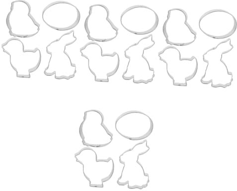 Cabilock 4 Juegos Plantillas De Pascua Cortador De Rodillos De Celosía De Pastelería Cortadores De Galletas Grandes Planchas De Asar Planchas Para Asar Cortador De Silver 8 Uds * 4
