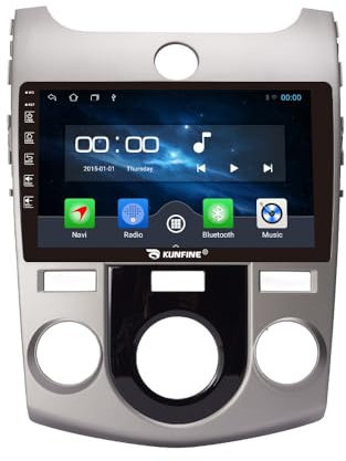 Quad Core 4G+64G Car CarPlay Android Auto 9 IPS Display Navigation Stereoanlage Touchscreen Haupteinheit Pad Tablet Rückfahrkamera GPS Radio Media Player für Kia Forte 2008-2017 MT