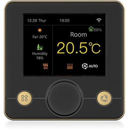 NGBFF Termostato Smart, Smart Tuya Room Termostato Riscaldamento a Pavimento Regolatore di Temperatura Digitale programmabile,per la casa(R7C.716 Black)