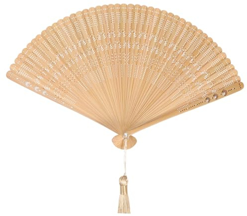 ULTECHNOVO Bambus Faltfächer Handfächer Vintage Stil Tragbarer Faltbarer Hand Fan Für Hochzeit Party Alltag Kompakt Und Leicht
