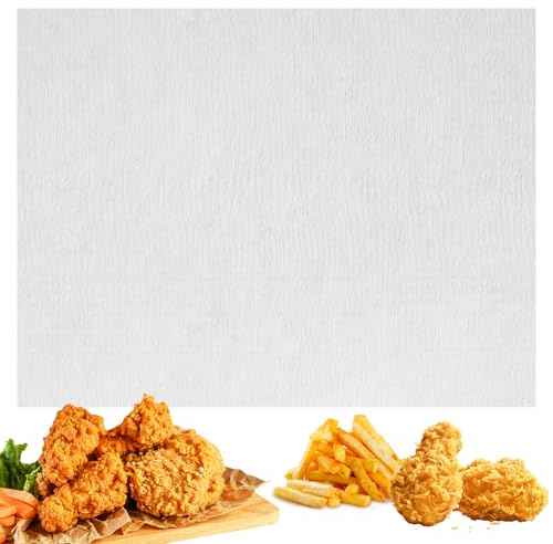 MXBAOHENG Ölfiltepapier 50 Stück Ölfilter für Fritteusen 35 * 45 cm verlängert die Lebensdauer des Öls geeignet für gebratenes Huhn, Grill, Burger, Restaurant