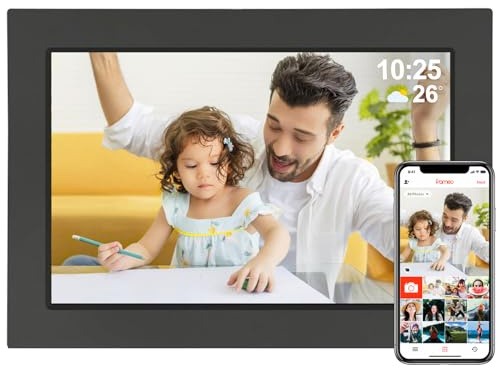 Golony Frameo - Cornice per foto digitale con WiFi, 10,1 pollici, 1920 x 1200 IPS LCD, touch screen, rotazione automatica da 16 GB, regali caldi condividere felici da qualsiasi luogo Instantly App