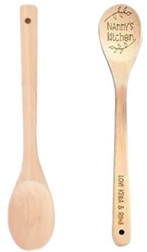 Custom Wooden Cooking Spoon Create Your Own Personalised Engraved Kitchen Baking Tool, Any Text or Message can be Engraved,Gift for Birthday Any Occasion